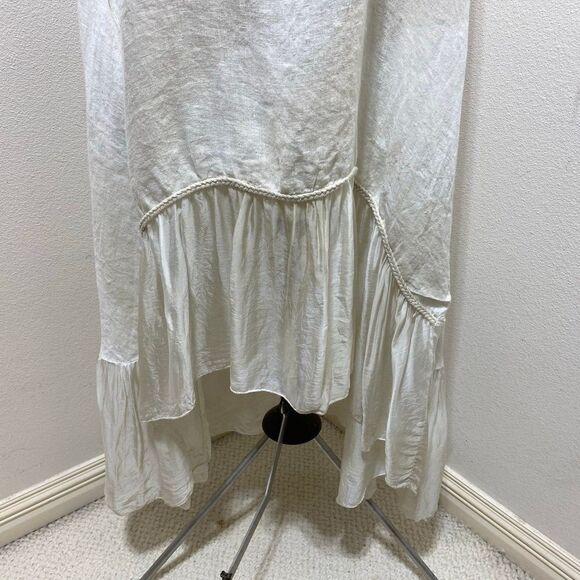 Tempo Paris 80% Linen 20% Silk Hi Low Ombre Stripes Dress Size X-Large - Picture 3 of 11